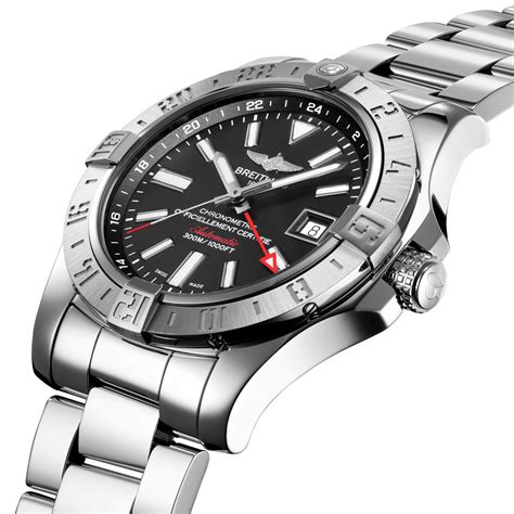 breitling avenger ii gmt black steel